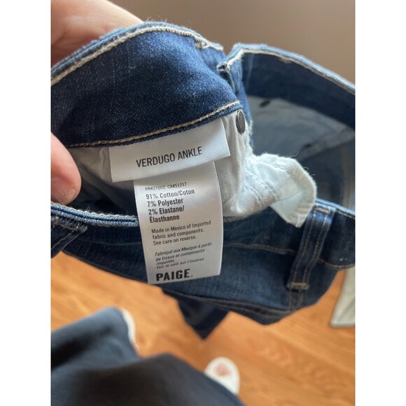 Paige Verdugo Ankle Women's Skinny Jeans Size 26 Low Rise - Picture 4 of 4